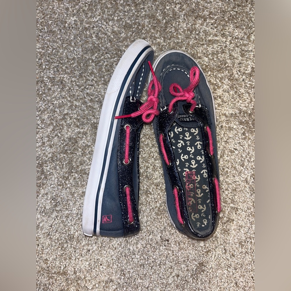 Sperry Kids Sneakers with Pink and Navy